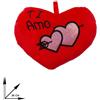CUSCINO CUORE PELUCHE ROSSO TI AMO 36 CM