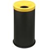 Adatto-M T770016 Gettacarte antifuoco corpo metallo nero coperchio Giallo 50 litri
