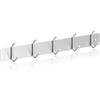RICOO Appendiabiti da Parete MH028S-5 in Acciaio Inox Attaccapanni da Muro Design Moderno con 5 Ganci per Ingresso Cucina Bagno Montaggio Facile Argento