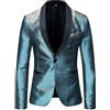 Giacca Blazer Lucida Da Uomo Elegante Per Feste Cocktail