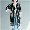 Cardigan Lunghezza Lunga A Manica 3/4 Da Donna Camicia Top Robe Gown Boho Casual