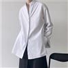 Camicia Lunga A Maniche Lunghe Casual Vintage Oversize Collo Alto