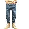 Pantaloni Jogger Cargo In Denim Uomo A Vita Alta Tapered Casual Hip Hop