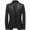 Giacca Tuxedo A Motivo Triangolo Da Uomo Blazer Elegante Per Cena