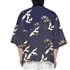 Uomo Cardigan Kimono Manica 3/4 Yukata Maglietta Blusa Larga Retro