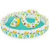 Bestway Set piscina barriera corallina a 2 anelli cm. 122x20. include: pallone cm. 41 e salvagente cm. 51