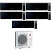 Mitsubishi CONDIZIONATORE MITSUBISHI PENTA SPLIT KIRIGAMINE ZEN NERO 7000+7000+7000+7000+12000 BTU WIFI INVERTER MXZ-5F102VF3 A++
