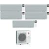 Mitsubishi CONDIZIONATORE MITSUBISHI PENTA SPLIT KIRIGAMINE ZEN SILVER 7000+7000+7000+7000+18000 BTU WIFI INVERTER MXZ-5F102VF3 A++