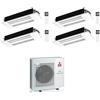Mitsubishi CONDIZIONATORE MITSUBISHI QUADRI SPLIT CASSETTA 1 VIA MLZ-KP 9000+9000+9000+12000 BTU INVERTER MXZ-4F80VF5 A++