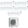 Mitsubishi CONDIZIONATORE MITSUBISHI PENTA SPLIT KIRIGAMINE STYLE BIANCO 9000+9000+9000+9000+12000 BTU WIFI INVERTER MXZ-5F102VF3 A++