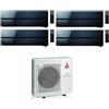 Mitsubishi CONDIZIONATORE MITSUBISHI QUADRI SPLIT KIRIGAMINE STYLE NERO 9000+9000+12000+12000 BTU WIFI INVERTER MXZ-4F80VF5 A++