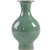 LANLONG Vaso da fiori in ceramica cinese, realizzato a mano, con smalto antico effetto crepe di ghiaccio, grande vaso per fiori in porcellana per decorazione della casa, verde 02