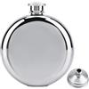 Hominas Fiaschetta Rotonda 150 Ml, Piccole Fiaschetta Tascabile Portatile con Imbuto Boccetta da Vino per Conservare Vino, Whisky Alcol