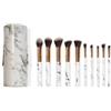 Zoë Ayla Makeup Brush Set and Cylindric Case 10 Pices Marble Set di pennelli 1 pz.