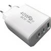 Protech Caricabatterie 40W Dual-Port USB-C + USB-A Spina EU