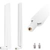 Wowsofty 5G 4G Antenna LTE RP-SMA/TS9 Maschio WiFi Antenna Omnidirezionale 18DBI Amplificatori di Segnale,600-6000MHz,3G/4G/5G/GSM/GPRS,per Router Wireless,Schede PCI-E,Telecamera IP Sicurezza,Estensori-Bianco