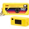 PAIYULE Kodak CHARMERA - Custodia portachiavi in silicone per fotocamera digitale (versione Blind Box/Single Box), ritagli di precisione e protezione antigraffio - Fotocamera non inclusa (giallo)