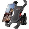 Grefay Supporto Telefono Bicicletta Universale Porta Cellulare Bici, Supporto Telefono Moto per Scooter MTB con 360 Rotazione per 3,5-6,5 Pollici Smartphone