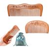 MSLSOZ Due pettini in legno, pettine per capelli in legno antistatico, con motivi floreali, forme ad arco e onda, comodo da tenere, alleviare le emozioni e massaggiare il cuoio capelluto.