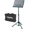 RSM360M - Leggio Musicale Professionale per Spartiti Preforato Con Borsa, Nero (