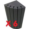 6 Bass trap in poliuretano espanso 30kg\mc 30x30x80cm trappole bassi audio stock