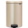 BRABANTIA PATTUMIERA A PEDALE, 20 LT NEWICON ORO METALLIZZATO