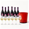 Bellussi Prosecco Doc Rose' Brut 75 cl 6 Bottiglie con 6 Bicchieri e Secchiello