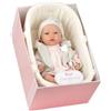 GIOCHERIA ARIAS POS210142 Bebè EVA cm.40 in CULLA Rosa e Grigio PIANGENTE