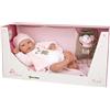 GIOCHERIA ARIAS POS210148 ARIEL REBORNS con BORSINA cm.45 Bianca e ROSA 98080