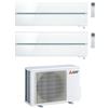 Mitsubishi CONDIZIONATORE MITSUBISHI KIRIGAMINE STYLE WI-FI MSZ-LN R-32 BIANCO PERLA DUAL SPLIT 9000+18000 BTU MXZ-3F54VF5 A+++