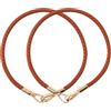Tweozhui 2 PCS Manici per Borsa di Ricambio in Pelle Manico Marrone, 40cm, Maniglie di Ricambio per Borse Fai da Te, Include Piccolo Portachiavi e Moschettoni Dorati, per Borse a Tracolla e a Mano