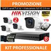 Hikvision KIT VIDEOSORVEGLIANZA HIKVISION FULL HD DVR 4 TELECAMERE BULLET IP65 2.8MM 1TB