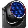 NLIGHTING Testa Mobile Wash 7x40W Bee Eye RGBW Pattern Light con Zoom e anello LED
