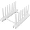 TopHomer Supporto per coperchi di pentole e piatti, in ABS, per riporre coperchi e pentole, scolapiatti per armadio, organizer per mensole, bianco
