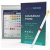 AQUANEXO 25x o 100x Test Acqua Acquario 7in1, Strisce Test per Acquario e Laghetto, Analisi PH, KH, Cloro, Nitrati, Nitriti, Ammonio (25)