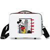 Disney Topolino e Minnie Travel the World Italy Beauty Case Adattabile Bianco 29x21x15 cm ABS Rigido 9.14L 0.8 kg