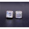 1.98 GM 925 Argento Sterling Naturale Arcobaleno Luna Gemma Orecchino Size 1.3cm