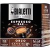 Bialetti Caffè d'Italia, Box 12 Capsule, Orzo, Compatibili con Macchine Bialetti sistema chiuso, 100% Alluminio