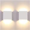 2 Lampade Da Parete a LED per Interni, Colore Bianco, 7 W, Lampada Da Parete Mod