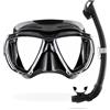CRESSI Big Eyes + Seal Dry Combo Clear/Azure - Combo Set per Adulti Maschera Big Eyes e Innovativo Snorkel Seal Dry, Ideale per Immersioni e Snorkeling, Trasparente/Azzurro, Taglia Unica