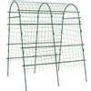 Outsunny Graticcio per Cetrioli 206 cm Graticcio da Giardino ad Arco per Piante Rampicanti da Esterno con Telaio in Acciaio Verde | Aosom Italy