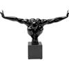 Kare Design Oggetto Decorativo Athlete, Nero, piccolo, Fatto a Mano, estetico, artistico, Base in Marmo, 29x43x15 cm (A/L/P)