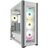 Corsair CC-9011227-WW, iCUE 7000X RGB Case per PC Intelligente ATX Full-Tower, Tre Pannelli in Vetro Temperato, Quattro Ventole RGB da 140 mm Incluse, Generoso Spazio Interno, Bianco