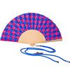 WD LifeStyle Ventaglio in Legno e Tessuto Decoro Pied de Poule