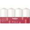Bolsius - Set di 4 candele a colonna lisce bianche - 100 x 48 mm - Candele decorative - A lunga durata - Non profumate - Con cera vegetale naturale - Senza olio di palma