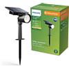 PHILIPS Ashlyn Faretto/Lampada da Parete Solare per Esterni, 2700 K, 150 lm, Nero