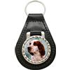 Gifshop UK Irlandese Rosso e Bianco Setter Pelle Portachiavi