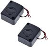 Namvo 2 pezzi 12 V CC Mini Sirena di Allarme Piezo, 110 dB, Sirena Antifurto ad Alto Decibel con Cicalino per Cassaforte di Sicurezza, per Auto (Nero)