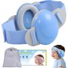 ECHOCUBE Protezioni auricolari per Neonati, Cuffie per Neonati Antirumore da 25dB per Bambini da 0 a 48 Mesi, Cuffie per Neonato con Cancellazione del Rumore per Aereo e Sonno - Blu