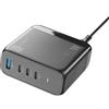 Cellularline - MULTIPOWER DESKGAN 150W - Caricabatterie da rete 4 porte - 3 porte USB-C e 1 porta USB-A - Dotato di Tecnologia GaN - Ideale per Smartphone, Tablet e Laptop - Nero